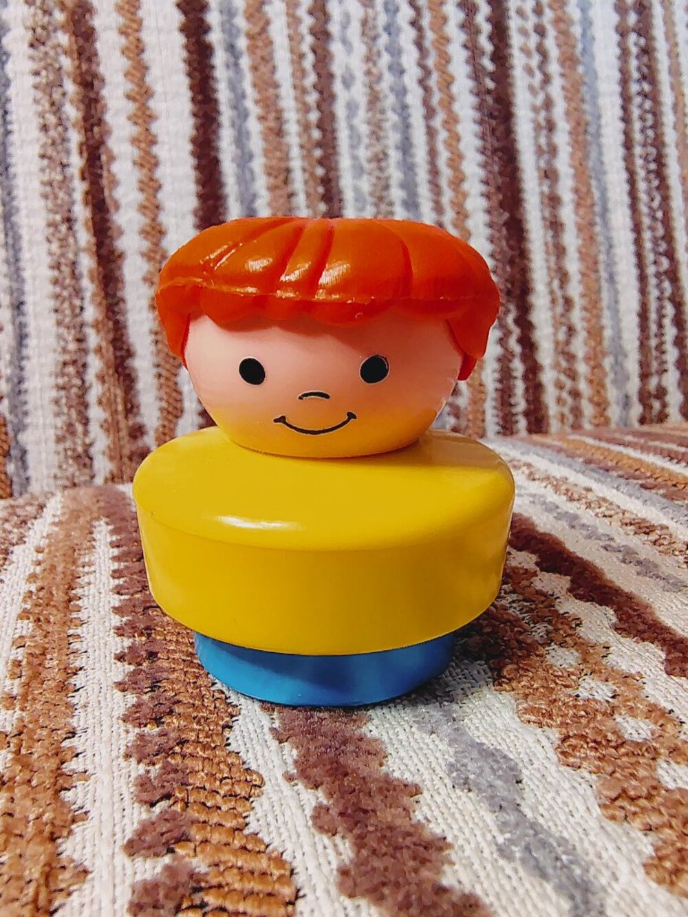 Fisher Price Chunky Little People 1990 Red Hair Girl Yellow Body Vintage